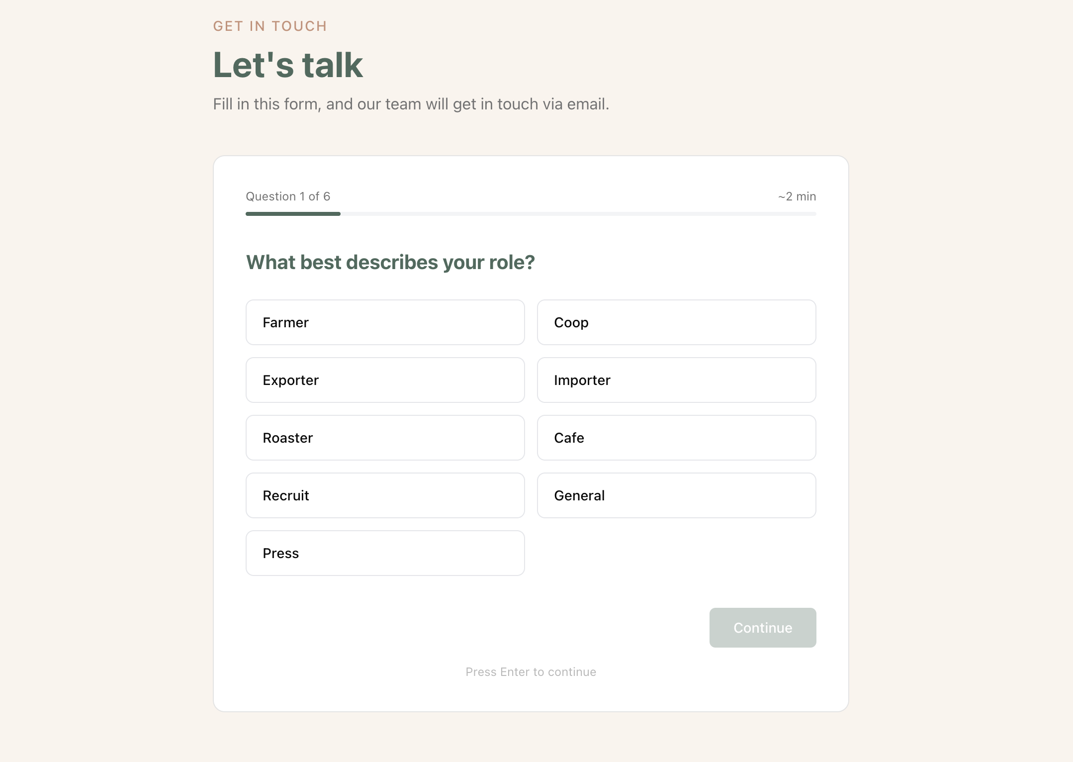 Contact form